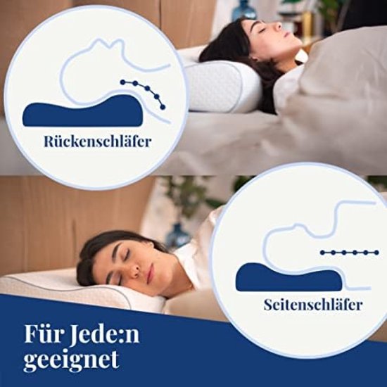 Foto: Orthopedisch kussen met traagschuimvulling tegen nekpijn ergonomisch kussen voor een betere slaapervaring 40x60 cm