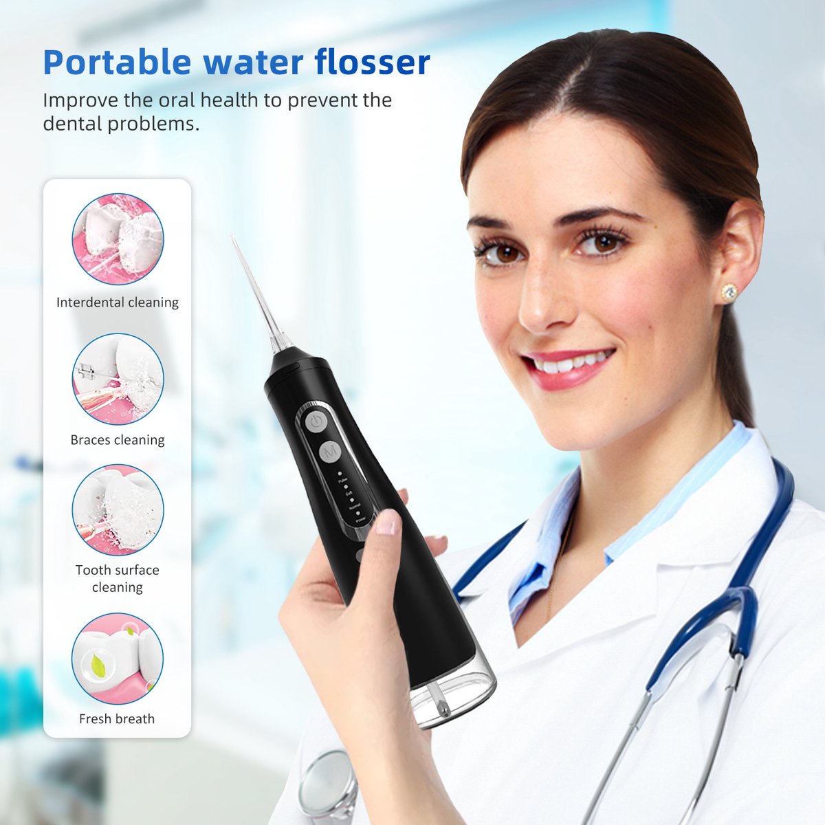 Wechanty Waterflosser Draadloos - Elektrische Tandenflosser thumbnail 5