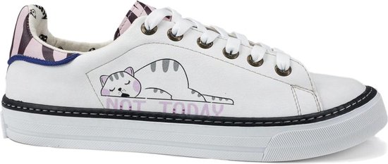 GOBY - Not Today - Chaussures pour femmes - Baskets pour femmes - Haute qualité - Fait main - Imprimé filles - Taille 38