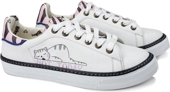 GOBY - Not Today - Chaussures pour femmes - Baskets pour femmes - Haute qualité - Fait main - Imprimé filles - Taille 38