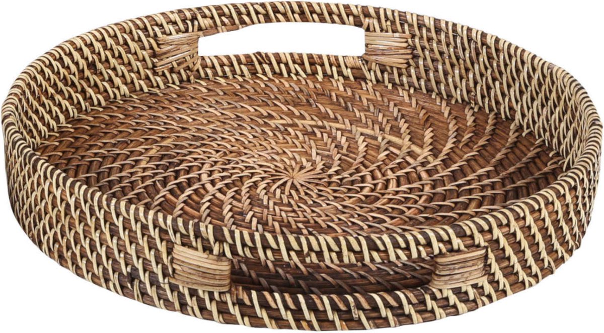 Rotan dienblad Bea rond