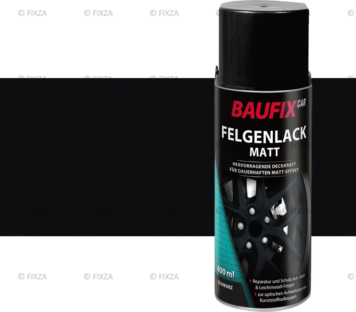 BAUFIX Velgenlak zwart mat 400 ml