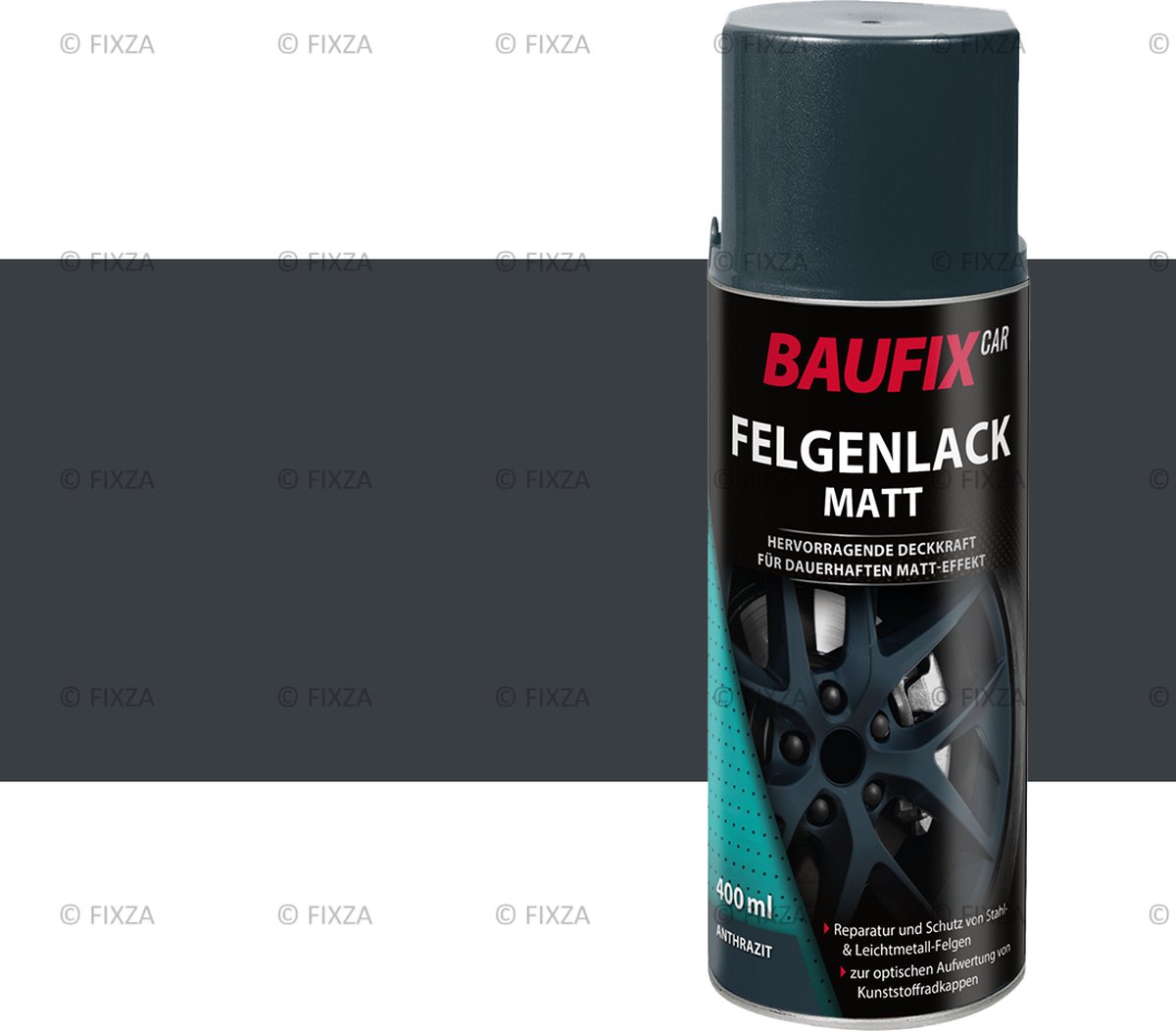BAUFIX Velgenlak antraciet mat 400 ml