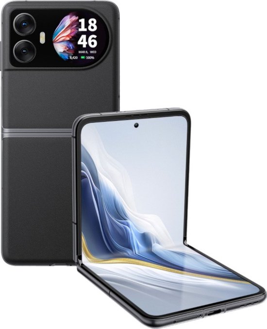 Blackview HERO 10 Smartphone - 6,9 inch 2,5K Opvouwbaar Dual-Scherm - 108MP Camera - 36GB RAM + 256GB Opslag - 4000mAh 45W Snel Opladen - Dual-SIM Android 13 - GPS NFC - Zwart