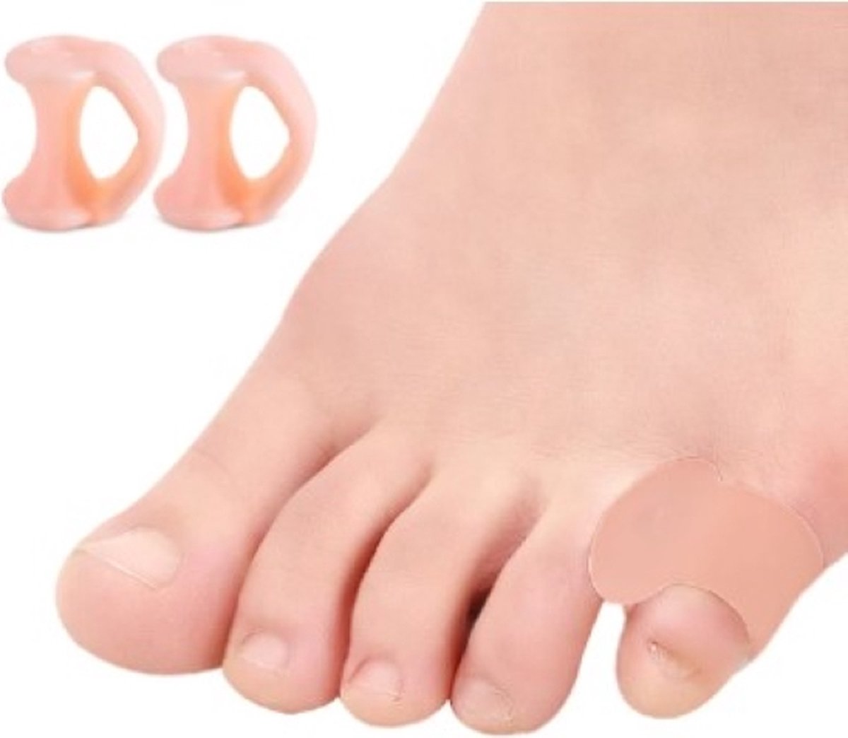 Goedkoopste Teenspreider - Hallux Valgus - teencorrector - teenbeschermer - kleine teen blokjes Roze 2 stuks
