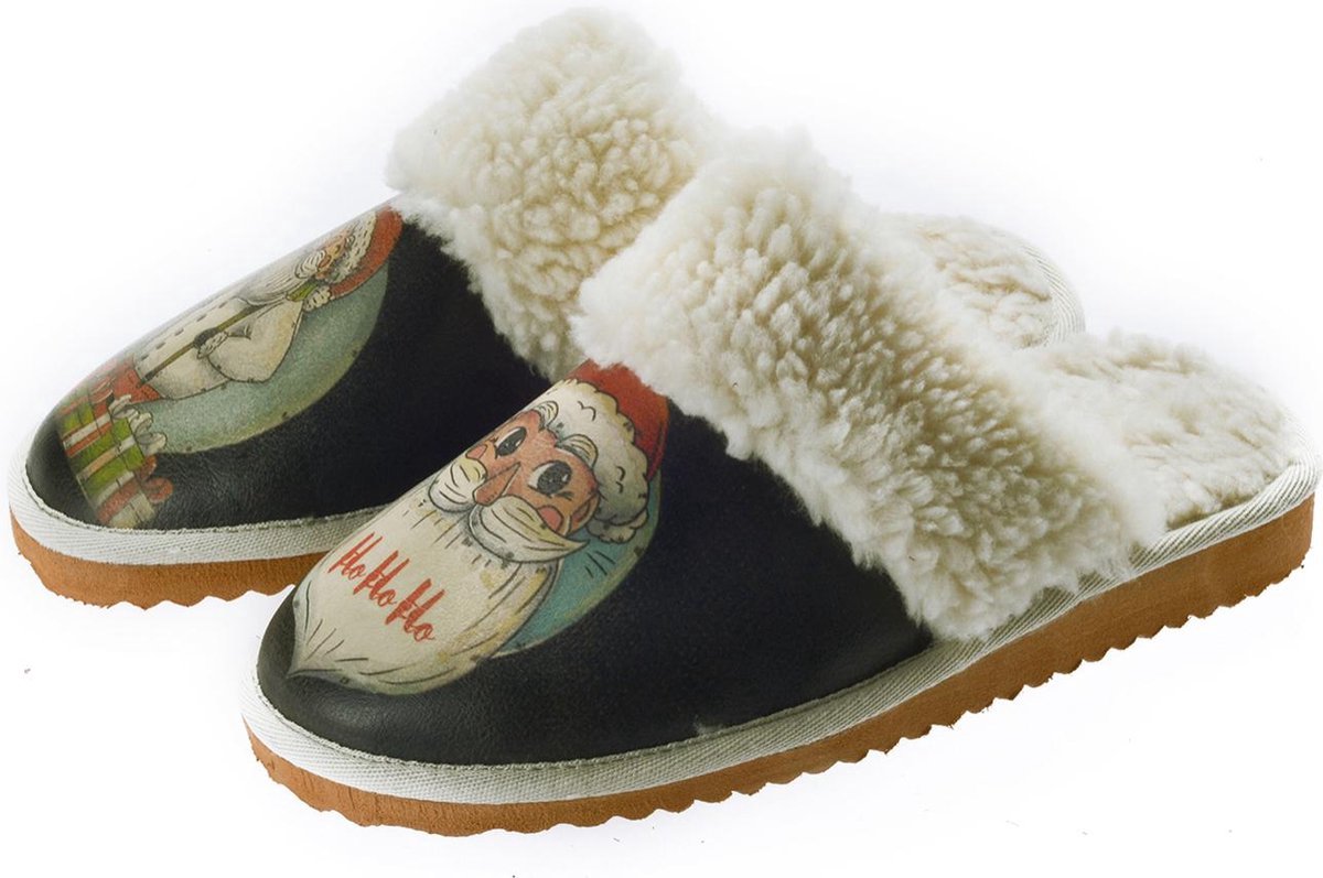 GOBY Kerstman Slippers Sandalen Handgemaakt Premium Kwaliteit