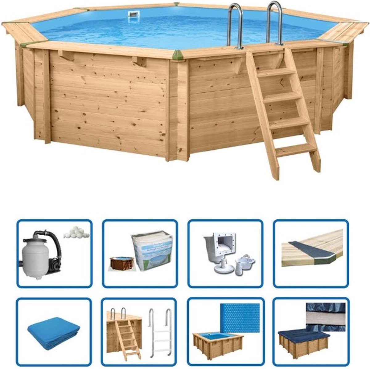 Interline Houten zwembad Bali - Ø 655 cm