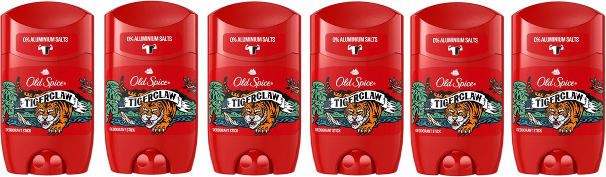 Goedkoopste Old Spice Tigerclaw deodorant stick SIX pack 6 50 ML