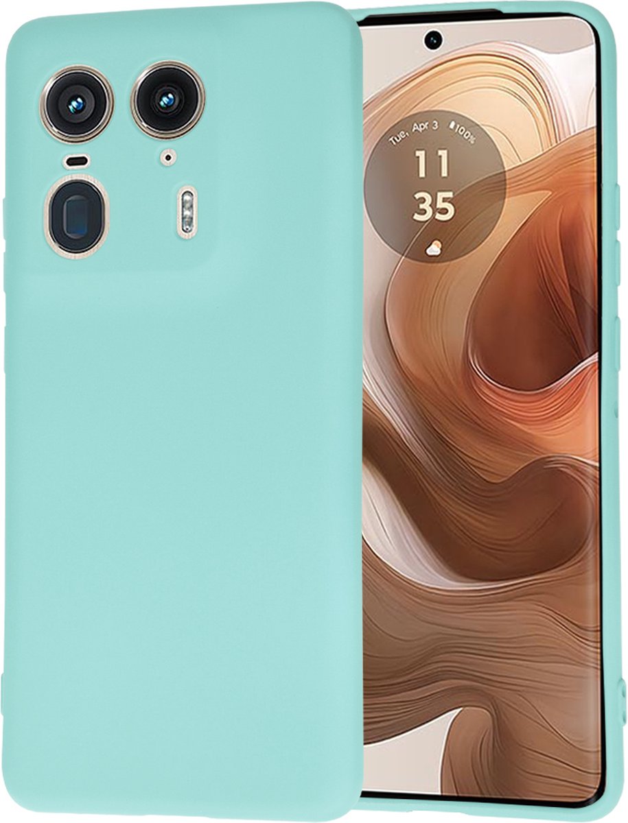 Techsuit Soft Flex Silicone Back Cover hoesje voor Motorola Edge 50 Ultra - Sea Blue