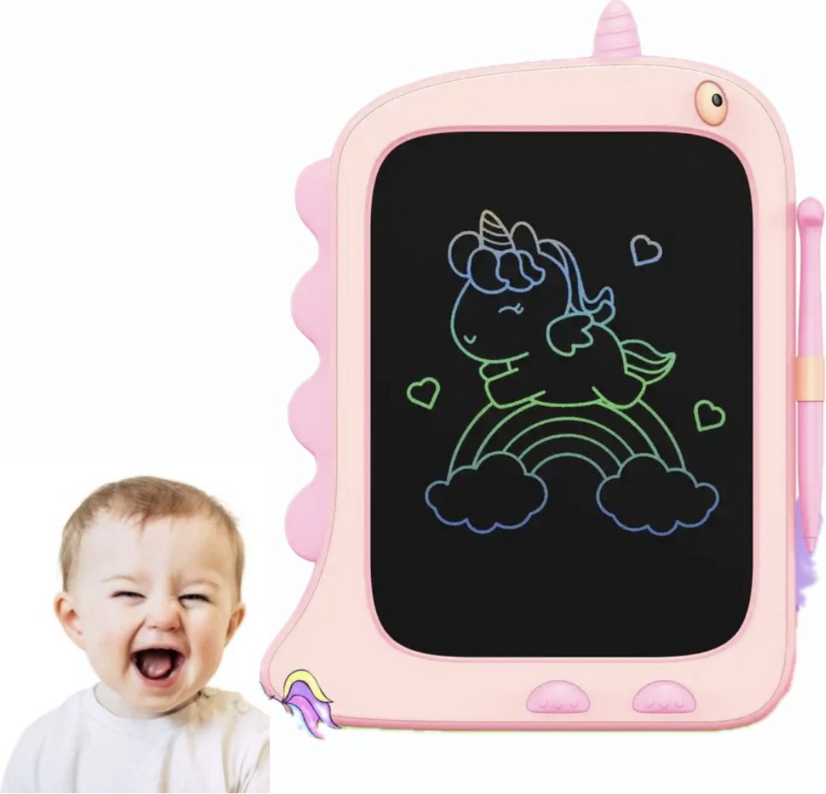 Magnetisch tekenbord - LCD tekentablet voor kinderen - digitaal tekenbord grafisch - draagbaar - kinderen 3-5 jaar - kinderen 5-8 jaar - speelgoed - leren tekenen - educatief voor kids - 8.5 inch - cadeau - roze