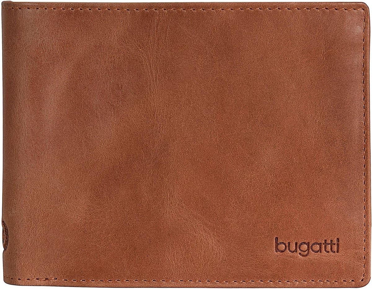 Bugatti Volo portemonnee leer 12 cm - Jongens - Horizontaal - cognac