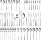 Bol.com Deleca 12 Persoons Bestekset Essential (72-delig) - Lepels Messen Vorken Steakmessen & Gebaksvorkjes - Vaatwasserbestend... aanbieding