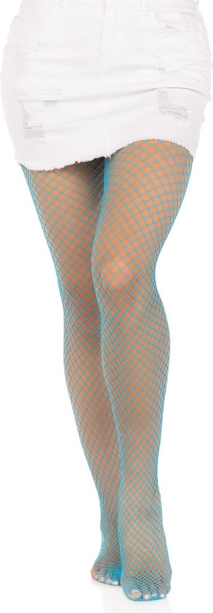 Leg Avenue Lycra Fishnet Pantyhose ["blauw"]