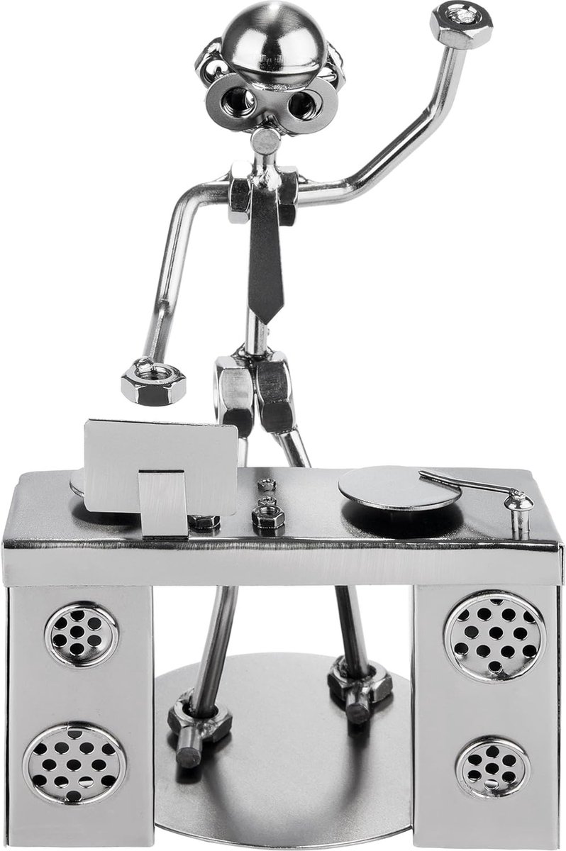 BRUBAKER Figurine En Écrous De DJ à La Table De Mixage