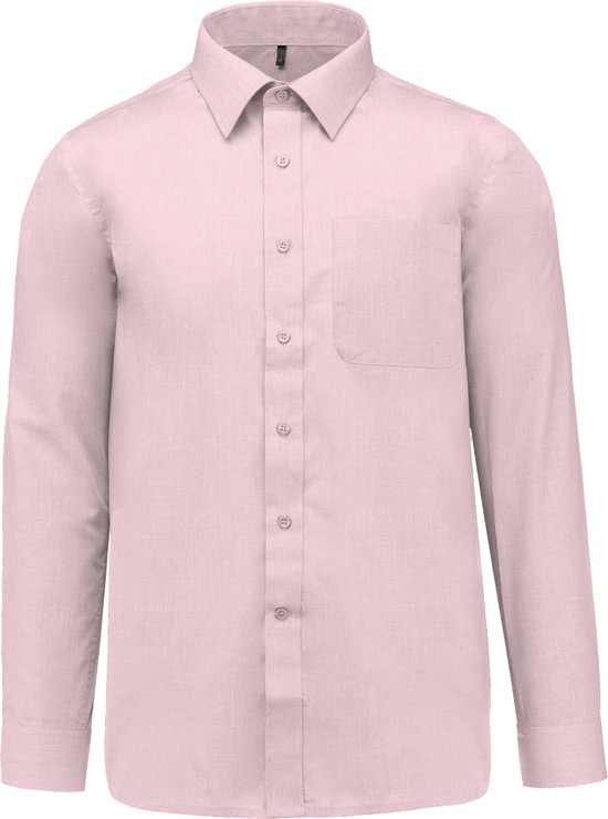 Kariban Overhemd in onderhoudsvriendelijk polykatoen-popeline heren K545 - Pale Pink - XL