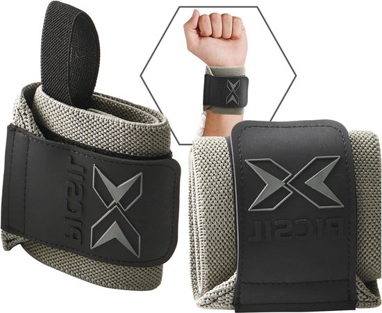 flintronic Gym Handgrepen, Gewichtheffen Grips, Anti-Slip Siliconen Workout Grips, Vingerloze Workout Handschoenen voor Palmbescherming, voor Training, Halter, Deadlift, Pull-Ups, Zwart