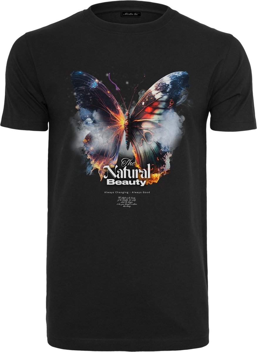 Mister Tee Natural Beauty Butterfly Heren T-shirt L Zwart