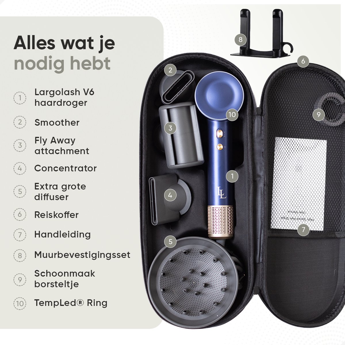 Largolash V6 Fohn met Diffuser - (EAN: 8721008892108) - afbeelding 2