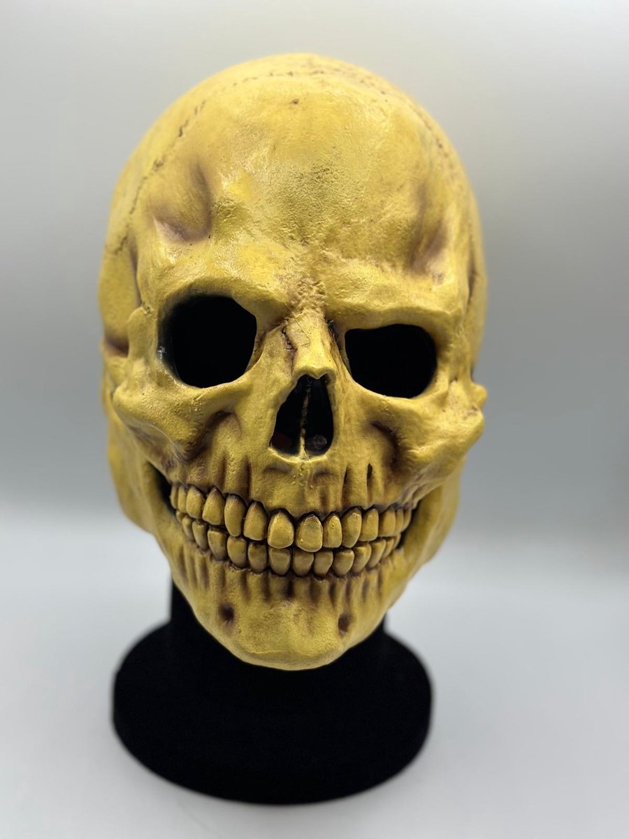 Skull mask - Skelet kostuum masker - Schedel kostuum masker - Skull face mask tanned - Doodskop masker