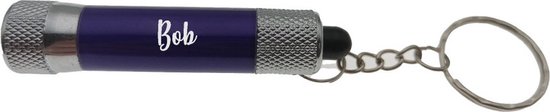 Lampe de poche | Porte-clés | Avec nom | Violet | Bob