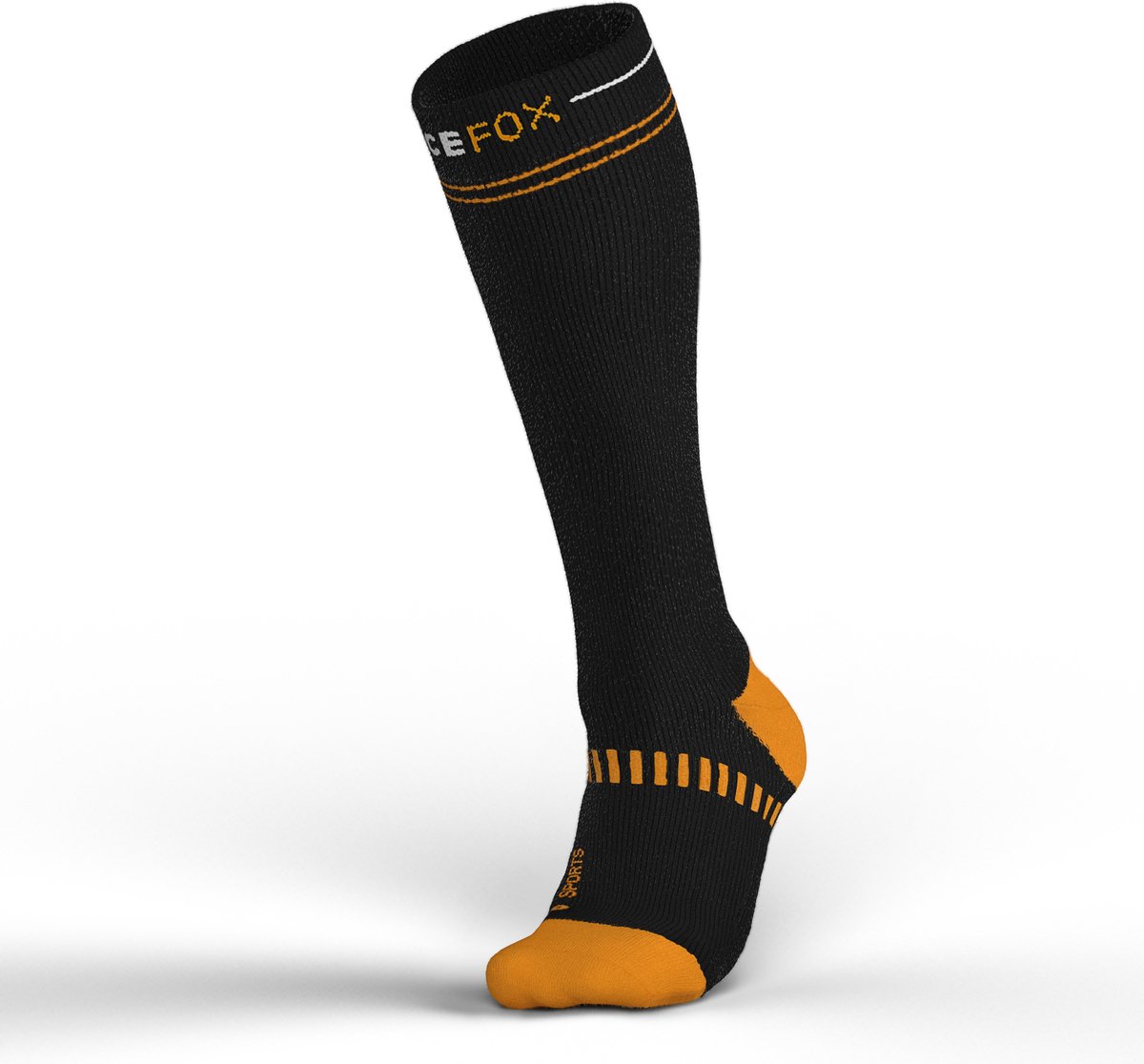 Bracefox® Professionele Compressiekousen 'ErgoSox' | Compressie sokken hardlopen | 20-30 mmHg | Lange Hardloopsokken | Sportsokken | Heren & Dames | maat S (36-38)