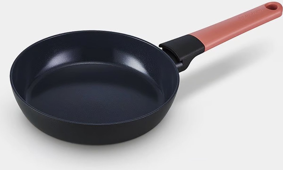 BRABANTIA TASTY+ Koekenpan - Ø 20 cm - keramische antiaanbaklaag - terracotta red