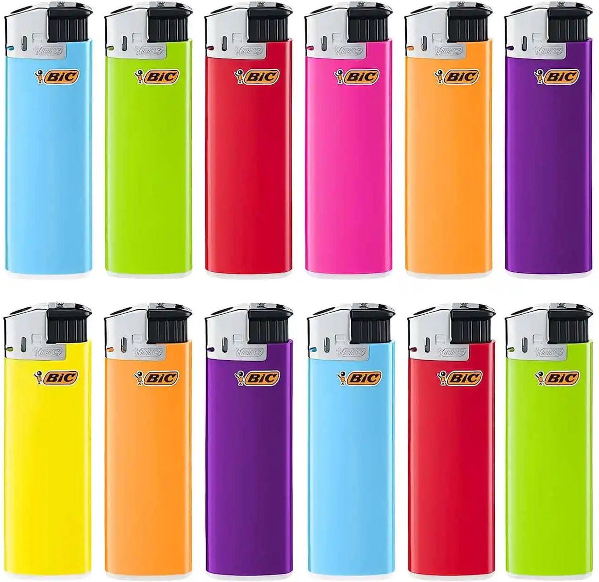 BIC Maxi J38 Elektronische Aanstekers - willekeurige kleuren - 20 stuks