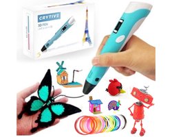 foto van 3D Pen - 3D Starterpen - 3D Speelgoed Pen - 3D Pen voor Kinderen & Volwassenen - Starterspakket 3D Pen - 3D Set Pen - Vernieuwde Versie 3D Pen