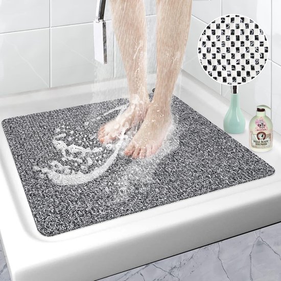 Antislip douchemat, 50 x 100 cm, lufa-stijl, pvc, badmat