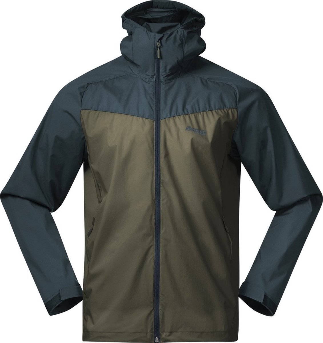 Bergans herenjas Microlight Jacket L, Greenud/Orion Blue 141952 Blauw-L