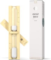 15-min Sauna Hourglass - Snow Sauna Clock - White Sand Sauna Accessory - Natural Ash Wood sauna hourglass