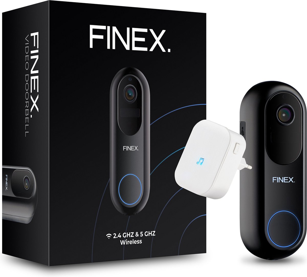 Afbeelding 3 van Finex™ Video Deurbel V2 - Inclusief Binnenbel & SD-kaart(64GB) Vast stroom of Batterijen - WiFi - T-ring geluid - Zonder abonnement - Video deurbel met Camera