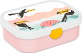 Mepal Broodtrommel voor Kinderen - Bento Lunchbox - Aquarel Dieren - Inclusief Bentobakje & Vorkje - BPA vrij en Vaatwasserbestendig - 750 ml - Toekan