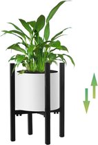 Metal Plant Stand Adjustable Flower Pot Stand for Garden Balconies Indoor and Outdoor - Width Adjustable: 24-35cm