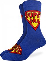 superdad grappige sokken heren one size cadeau mannen huissokken vaderdag verjaardag superman geschenk vader papa kados