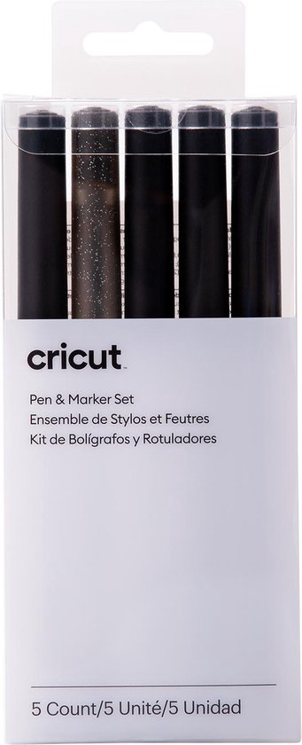 Cricut Explore/Maker Pennen van meerdere diktes – Zwart (5 stuks)