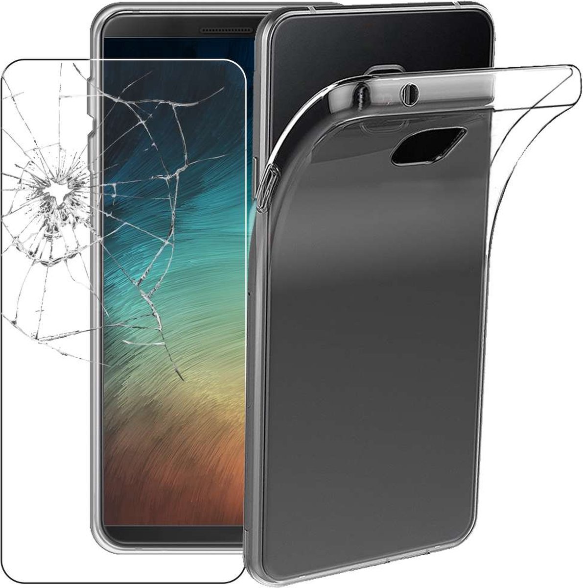 ebestStar - Hoes geschikt voor Wiko Ridge Fab 4G, Back Cover, Beschermhoes anti-luchtbellen hoesje, Transparant + Gehard Glas