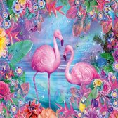 Diamond Painting - Flamingo's - Volledig - Ronde steentjes - 40x30cm