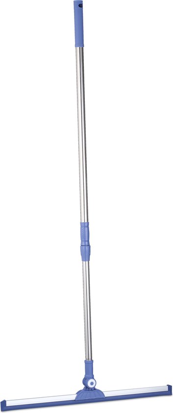 Raclette Relaxdays Manche Télescopique 84-135 Cm - Lèvre Caoutchouc - Acier Inoxydable - Pour Fenêtres/Douche