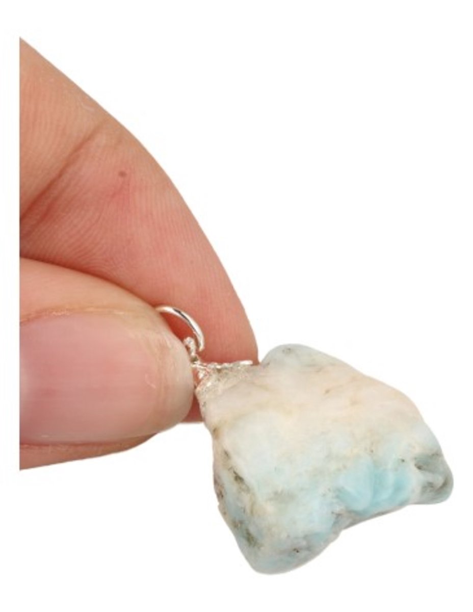 Larimar edelsteenhanger groot (3-4 cm)