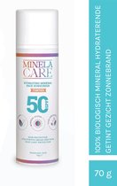 Minela Care Biologische Minerale Zonnebrand Crème - Gezicht - Hydraterende met Hyaluronzuur - Sheer Tint - SPF 50+ - 60 ml