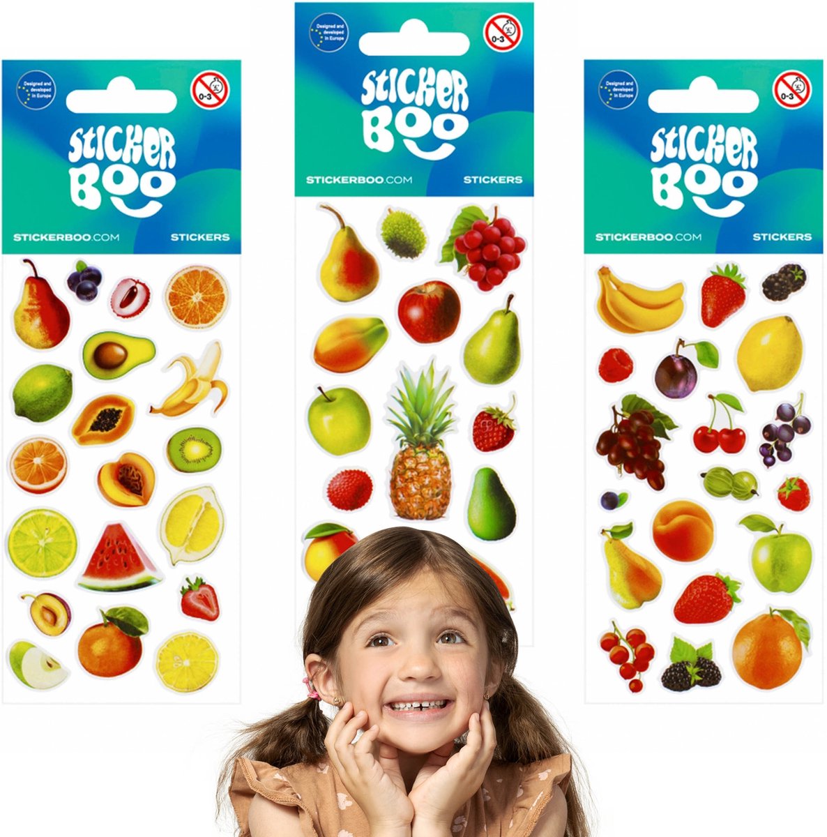 Kleurrijke Fruit Sticker Set, Stickers voor Kinderen
