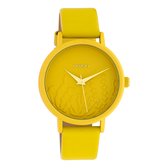 OOZOO Timepieces - Mosterd gele horloge met mosterd gele leren band - C10602