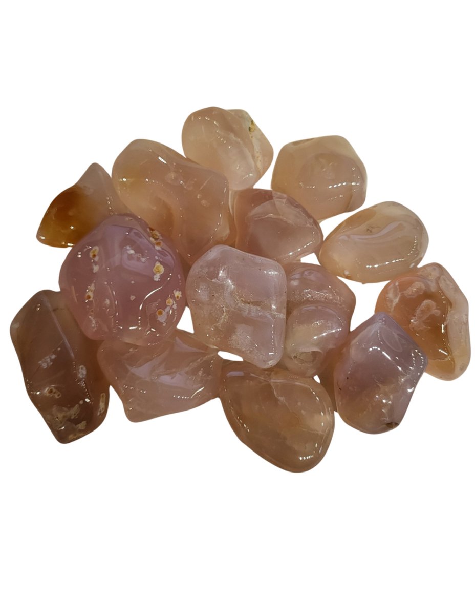 Ruben Robijn Chalcedoon roze trommelstenen 500 gr. (mt3)