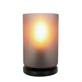 Lampe de table EGLO Colomera / E27 - 19,5 cm - Zwart/ Grijs Mat