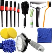 Rim Brush 14pcs Car Detailing Kit with Cleaner - Car Wash Supplies for Cleaning and Exterior