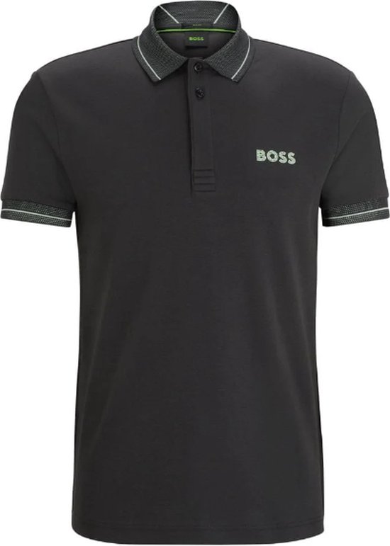 BOSS Paul 1 Curved Polo Charcoal