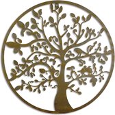 Levensboom - Metalen wanddecoratie - ijzeren wanddecoratie - voor binnen & buiten Ø 51 cm
