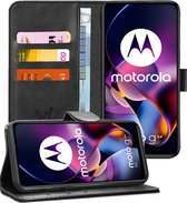 Hoesje geschikt voor Motorola Moto G54 - Portemonnee Book Case Zwart