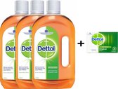 Dettol Allesreiniger 3x 750 ML + Dettol Handzeep 125 Gr Voordeelverpakking